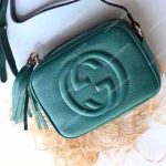 Gucci Soho Small Leather Disco Bag Light Blue