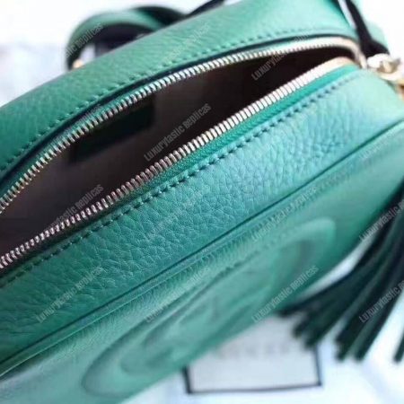 Gucci Soho Small Leather Disco Bag Light Blue - Image 4