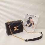 LV Twist MM Epi Leather Black Gold-Colored Lock