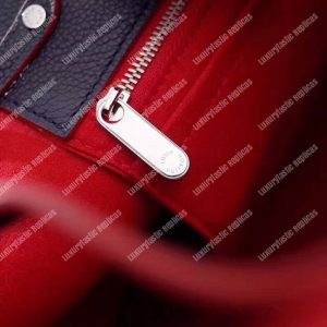 LV Lockme Bucket Marine Rouge Braided - Image 8
