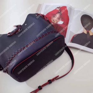 LV Lockme Bucket Marine Rouge Braided - Image 4