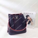 LV Lockme Bucket Marine Rouge Braided