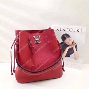 LV Lockme Bucket Cerise - Image 4