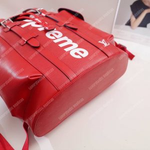 Louis Vuitton x Supreme Christopher PM Epi Leather Red - Image 5