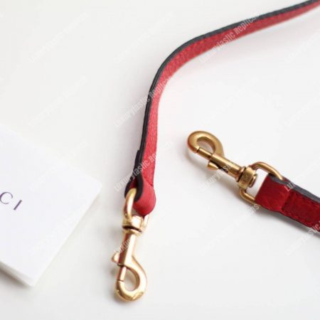 Gucci GG Marmont Small Top Handle Bag Lightweight Leather Hibiscus Red - Image 6