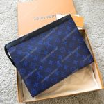 LV Pochette Voyage MM Monogram Blue