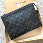 LV Pochette Voyage MM Monogram Eclipse Canvas Wallet