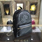 Gucci Soho Leather Chain Backpack Black