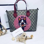 Gucci Pink Bosco Patch GG Supreme Tote Bag
