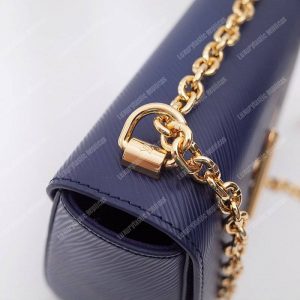 LV Twist MM Epi Leather Indigo Gold-Colored Lock - Image 4