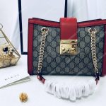 Gucci Padlock Medium GG Shoulder Beige/Ebony Red