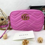 Gucci GG Marmont Matelassé Mini Bag Fuchsia