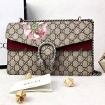 Gucci Dionysus GG Supreme Blooms Shoulder Bag Burgundy