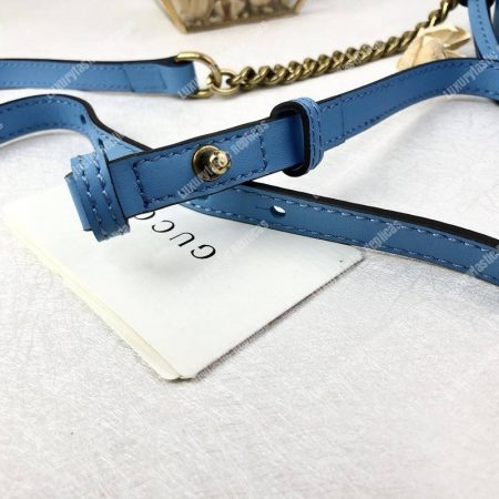 Gucci GG Marmont Small Matelassé Shoulder Bag Light Blue - Image 6