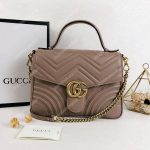 Gucci GG Marmont Small Top Handle Bag Dusty Pink Matelasé