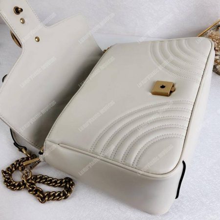 Gucci GG Marmont Small Top Handle Bag White - Image 7