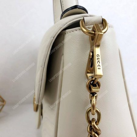 Gucci GG Marmont Small Top Handle Bag White - Image 4