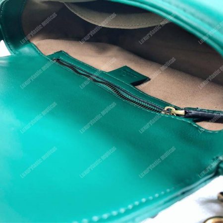 Gucci GG Marmont Small Top Handle Bag Emerald Matelassé - Image 8