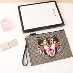Gucci Bestiary Pouch with Angry Cat