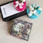 Gucci GG Blooms French Flap Wallet White