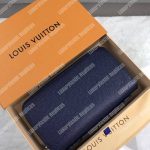 LV Zippy XL Wallet Taiga Bleu Marine
