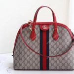 Gucci Ophidia GG Medium Top Handle Bag Red