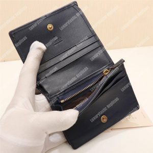 Gucci GG Brown GucciGhost Print Matelassé Card Case Wallet Black - Image 4