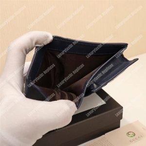 Gucci GG Brown GucciGhost Print Matelassé Card Case Wallet Black - Image 6