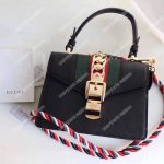 Gucci Sylvie Leather Mini Bag Black