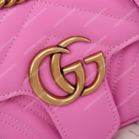 Gucci GG Marmont Matelassé Mini Bag Candy Pink - Image 5