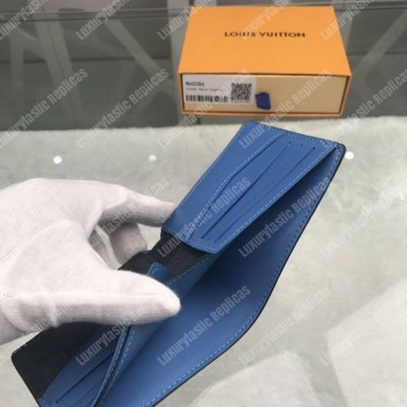 LV Slender Wallet Damier Graphite Blue Stripe - Image 8