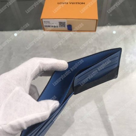 LV Slender Wallet Damier Graphite Blue Stripe - Image 6