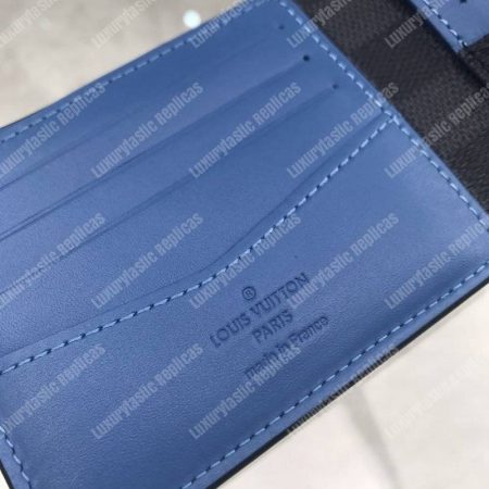 LV Slender Wallet Damier Graphite Blue Stripe - Image 9