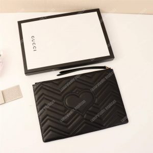 Gucci GG Marmont Matelassé Leather Pouch Black - Image 3