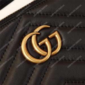 Gucci GG Marmont Matelassé Leather Pouch Black - Image 6
