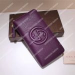Gucci Soho Zip Around Wallet Purple