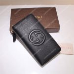Gucci Soho Zip Around Wallet Black