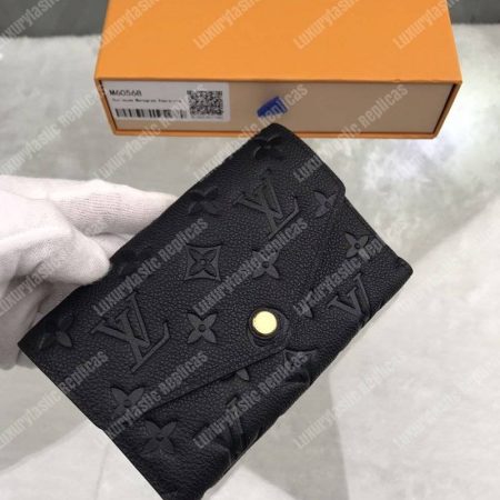LV Curieuse Compact Wallet Monogram Empreinte Black - Image 3