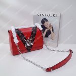 LV Twist MM Epi Leather V Signature Coquelicot