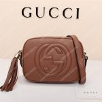 Gucci Soho Small Leather Disco Bag Rose Beige