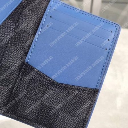 LV Pocket Organizer Damier Graphite Canvas Blue - Image 6