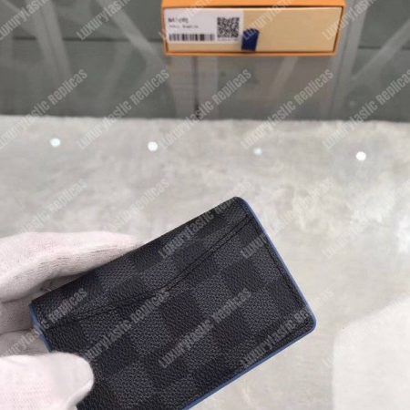 LV Pocket Organizer Damier Graphite Canvas Blue - Image 3