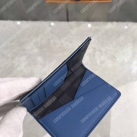 LV Pocket Organizer Damier Graphite Canvas Blue - Image 5