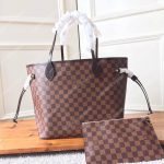 Louis Vuitton Neverfull Replica MM Damier Ebene Rose Ballerine