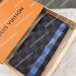 LV Brazza Wallet Damier Graphite Blue Stripe