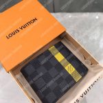 LV Slender Wallet Damier Graphite Yellow Stripe