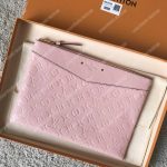 LV Daily Pouch Monogram Empreinte Rose Poudre