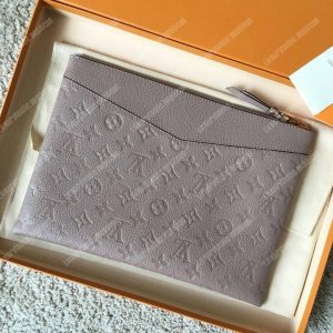 LV Daily Pouch Monogram Empreinte Gris - Image 7