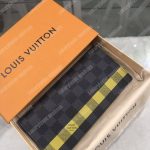 LV Brazza Wallet Damier Graphite Yellow Stripe