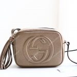 Gucci Soho Small Leather Disco Bag Champagne